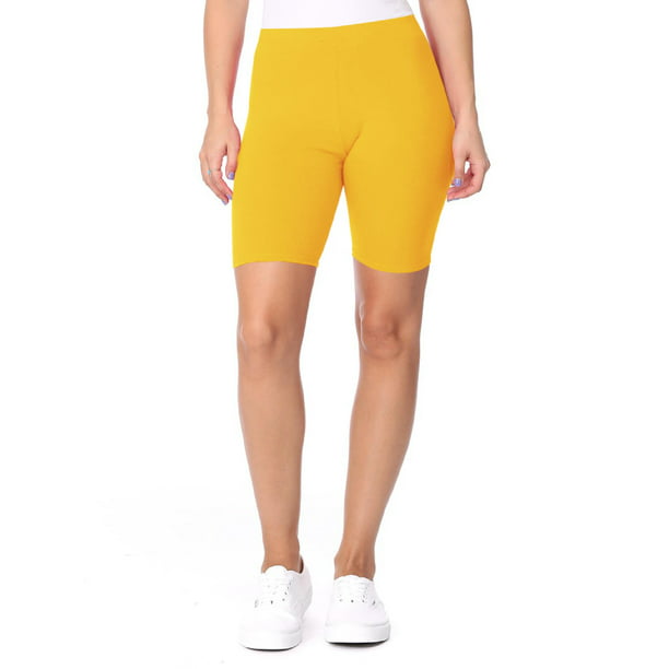 Moa Collection - Women's Mid Thigh Stretch Cotton Span High Waist ...