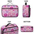 thumbnail image 3 of Geometric Flower and Dahlia Pink Insulated Lunch Bag Teens,Bento School Lunch Bag for Teens for Work,Picnic or Travel 10.6x7.7x4.3 Inches,12 Can Capacity, 3 of 6