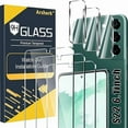 thumbnail image 1 of wonima4 Protecteur d'Écran (3 Pack) pour Samsung Galaxy S22 5G, Verre Trempé 9H, Compatible avec Empreinte Digitale Ultrasonique, HD Clair, Compatible avec Étui, 6 Pack Incluant Protecteurs de Caméra, 1 of 1
