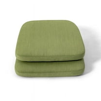 Nuu Garden 2PCS 15'' x 16'' Patio Chair Cushions with Straps and Zipper,Outdoor Indoor Round Corner Chair Seat Pad Cushion,Weather-resistant Fabric, Green