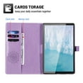 thumbnail image 3 of Dteck Folio Case for Lenovo Tab M10 FHD Plus 10.3 inch TB-X606F, Embossed Flower PU Leather Folio Stand Case with Card Holders Cover Auto Wake Sleep, Purple, 3 of 5