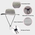 thumbnail image 3 of Sombrero de pescador para mujer y hombre, de secado rápido, con protección UV, malla plegable, ala ancha, para playa, pesca y senderismo., 3 of 5
