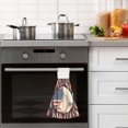 thumbnail image 4 of Yayeee Kitchen Hanging Hand Towels Set of 2 with Loop Bathroom Absorbent Tie Towel, Baseball Pattern, 4 of 7