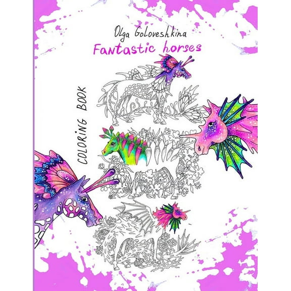 Fantastic Horses: Coloring book
