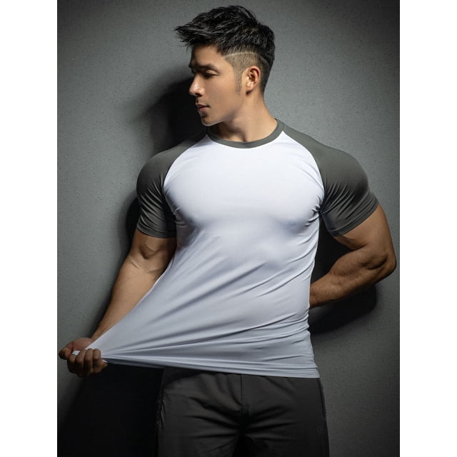 Camiseta de manga corta para hombre, ropa deportiva de compresión para correr, gimnasio, entrenamiento, informal, de alta calidad, novedad de verano, 2024