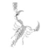 18K White Gold Scorpion Pendant - 37 mm