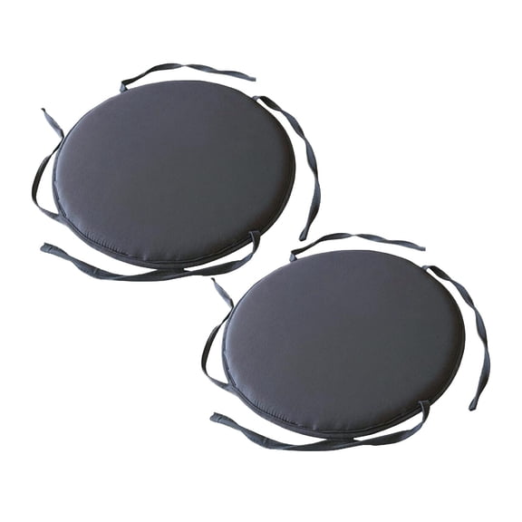 2Pcs Round Chair Cushions With Ties, Bistro Chair Cushions Pads, Dining Chair Seat Cushions With Ties, Round Outdoor Seat Cushion For Home Kitchen Indoor Outdoor