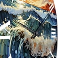 thumbnail image 5 of Designart "Sunlit Waves Beach Photo XI" Nautical & Beach Oversized Wall Clock, 5 of 5