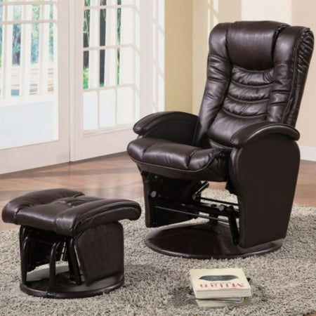 Coaster Ultra-Comfort Glider and Ottoman in Brown