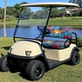 thumbnail image 4 of Pzuqiu Tropical Sunset Golf Cart Seat Cover Set - Hibiscus & Palm Tree Print, Breathable Stretchable Polyester, All-Weather Protection for 2-Passenger Carts, 4 of 10