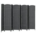 thumbnail image 2 of HOMCOM Room Divider, 8 Panel Folding Privacy Screen, 5.6' Tall Freestanding Partition for Home Office, Bedroom, Charcoal Gray, 2 of 9