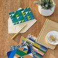 thumbnail image 2 of Geometric Note Card Assortment (24 Blank Cards with Envelopes) Blue Foil, Green, Yellow, Kraft Brown, 2 of 3