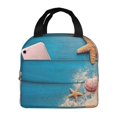 thumbnail image 1 of Easygdp Shells and Starfish Bolsa Térmica Premium - Tela Oxford Impermeable, Gran Capacidad, Bolsillo Frontal, Unisex para Trabajo, Escuela, Actividades al Aire Libre y Picnics, 1 of 8