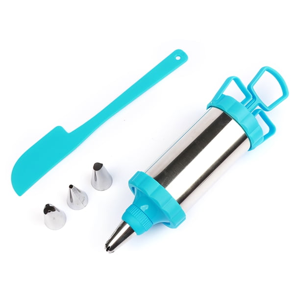Inyector De Relleno De Pastelería Kit De Decoración De Jeringas Herramienta De Glaseado De Acero Inoxidable Con 4 Puntas De Decoración Y 1 Espátula Para Fondant Cupcakes Galletas Decoración Minnieouse HA021760-00