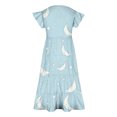 thumbnail image 5 of Hrsba Kids Summer Dress,Casual Dress for Girls,Girls' Summer Flower Print Short Sleeve Ruffled Pockets Round-Neck Printed Dress For Kids, 5 of 5