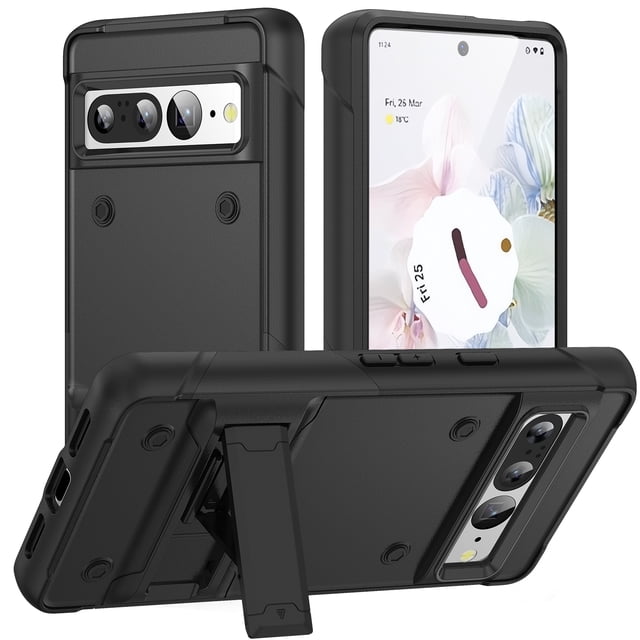 Étui Robuste pour Google Pixel 7 Pro, Protection contre les Chutes de Qualité Militaire avec Support Intégré Antichoc pour Google Pixel 7 Pro 6.7 Pouces, Violet