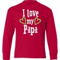 thumbnail image 3 of Inktastic I Love My Papa- Hearts Long Sleeve Youth T-Shirt, 3 of 5