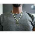 thumbnail image 7 of 24K Rope Chain Gold Cross Pendant Necklace for Men Women Wife Husband Fashion Jewelry Religious gift, 7 of 7