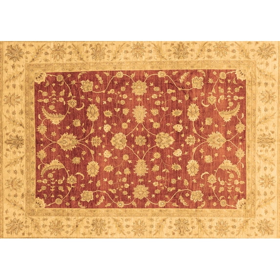 Ahgly Company Indoor Rectangle Oriental Brown Modern Area Rugs, 3' x 5'