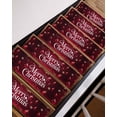 thumbnail image 3 of Merry Christmas Stair Treads for Wooden Steps Indoor Runner Rug Carpet, Retro Red Ball Xmas Snowflakes New Year 7 Pieces Peel and Stick Staircase Step Treads Covers Washable Throw Door Mats, 30"x8", 3 of 7