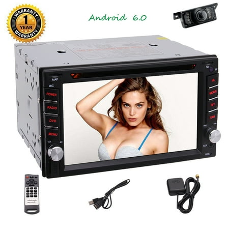 Usb Memory Bluetooth - Double 2 Din 6.2 inch EinCar Android 6.0 FM/AM Radio Stereo Capacitive Touch Screen GPS Navigation Bluetooth USB SD Mirror Link Player 2GB+32GB Memory in dash Car DVD CD Player