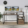 Tribesigns 59 inch Computer Desk with Storage Shelves and File Drawer, Large Home Office Desk