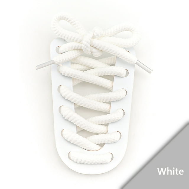Lacets Ronds Qualité 8mm Lacets Plus Épais pour Espadrilles de Course 1 Paire 100/120/140/160CM Lacets pour Bottes Accessoires de Chaussures Blanc 120cm