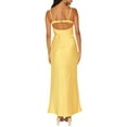 thumbnail image 6 of Coduop Women Spaghetti Strap Backless Maxi Dress Low Cut Long Stain Dress Slip Party Cami Dress, 6 of 9