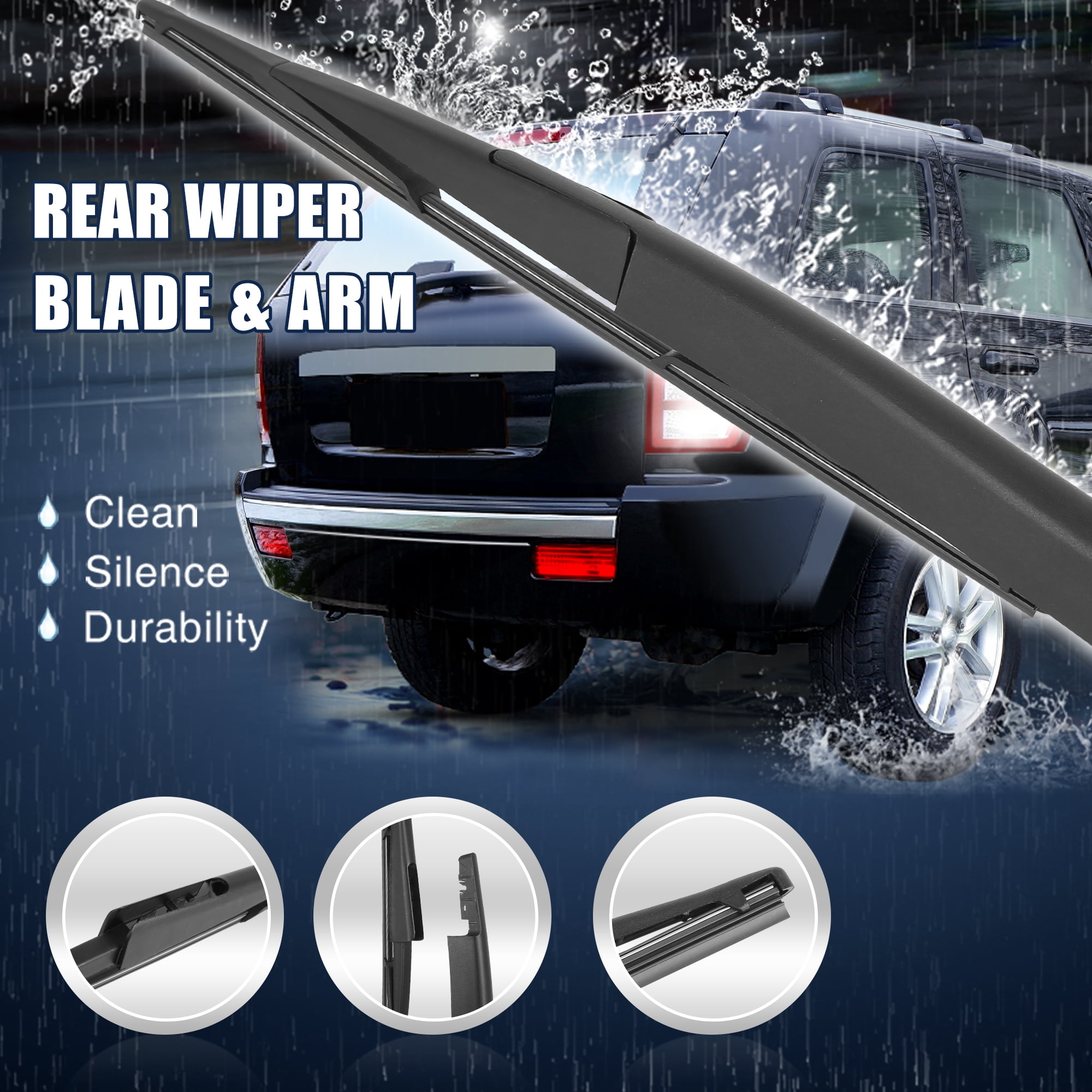 REGALWOVEN Automotive Rear Windshield Wiper Blade Arm Set for Ford Expedition 2007-2016 16 inch