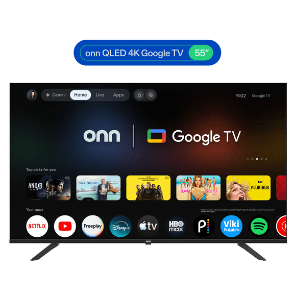 55" onn QLED 4K UHD Smart Google TV, 55SQ4GSB1