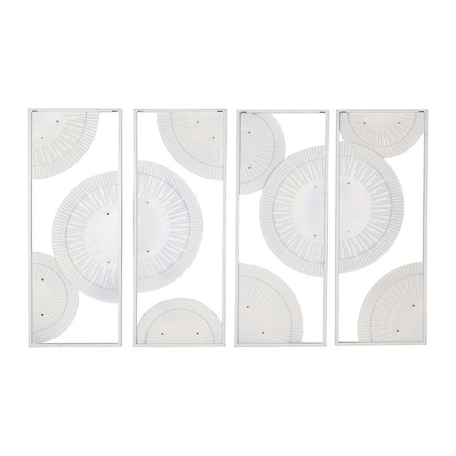 Lyla Modern Boho Style Sunburst Metal Panels Art