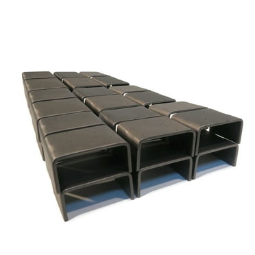 The ROP Shop | Pack of 36 - 2x4 Raw, 7 Gauge Steel Weld-On Stake Pocket Brackets for Flatbeds