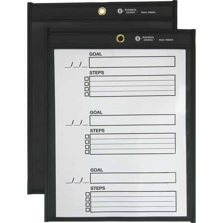Business Source, BSN99945, Black Backing Shop Ticket Holder, 25 / Box, Black