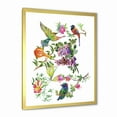 thumbnail image 2 of Designart 'Colourful Birds and Tropical Flowers II' Traditional Framed Art Print, 2 of 4