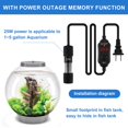 thumbnail image 3 of JUNWELL Aquarium Heater Fish Tank Water Heater 25W/50W Submersible Fish Tank Heater with Over-Temperature Protection and Automatic Power-Off When Leaving Water for Saltwater and Freshwate, 3 of 9