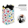 thumbnail image 3 of Yayeee Freestanding Laundry Hamper with Handle Collapsible Large Storage Basket for Clothes, Colorful Triangles, 3 of 7