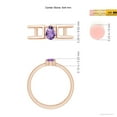 thumbnail image 4 of ANGARA Natural Pear Amethyst Solitaire Parallel Split Shank Ring in 14K Rose Gold for Women (Size-6x4mm) | February Birthstone, Birthday, Anniversary, Jewelry Gift for Women | Natural Amethyst Ring, 4 of 9