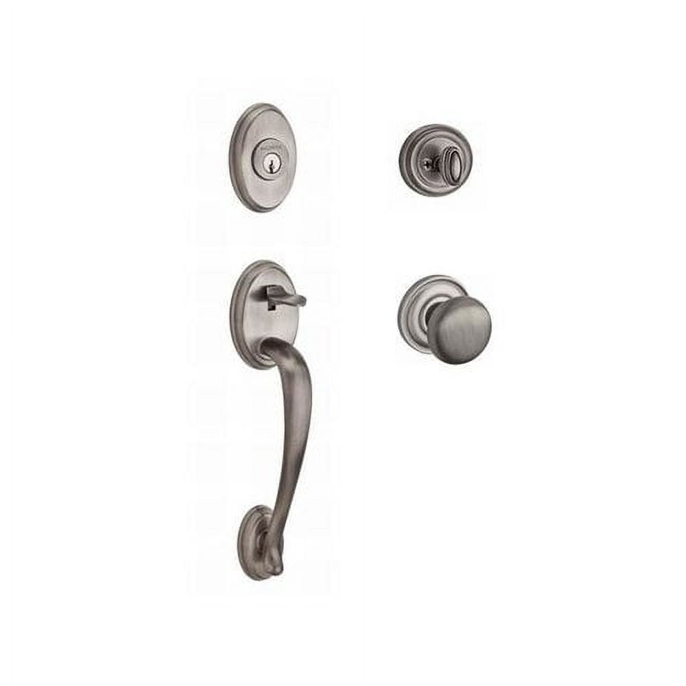Baldwin Reserve Sccolxroutrr003 Single Cylinder Columbus Handleset Round Knob And Traditional Round Rose With 6Al Latch And Dual Strike Lifetime Brass Finish