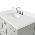 thumbnail image 6 of Ariel Cambridge 43 In. Oval Sink Vanity With White Quartz Countertop In Grey, 6 of 10