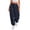Navy, variant on cocolona Womens Summer Casual Loose Joggers Solid Color Elastic Waist Workout Gym Beach Trousers with Pocket