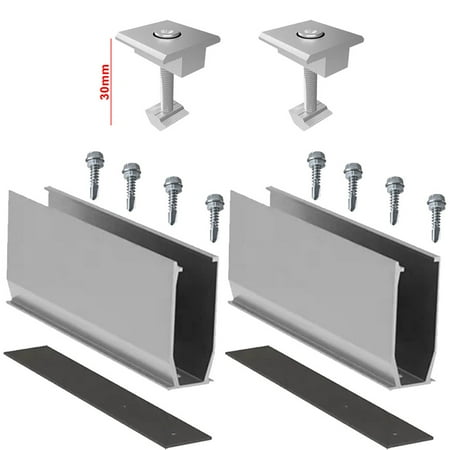 

Solar Panel Rail Bracket Set PV Systems Mounting Aluminium 180MM For Roof