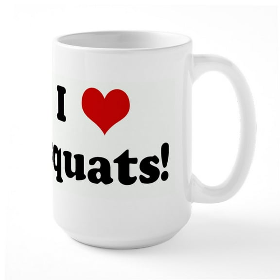 CafePress - I Love Squats! Large Mug - 15 oz Ceramic Large White Novelty Mug