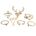 thumbnail image 2 of Juego de anillos bohemios de flecha de estilo vintage de 7 piezas Juego de dorado Jinwen Anillos bohemios de moda, 2 of 8