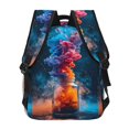 thumbnail image 4 of Balery Modern Art Red And Blue Colors Mochila Escolar Impresa, Mochila Ligera para Viajes Casual, Mochila Duradera y Cómoda Multifuncional, Mochila para Laptop-One Size, 4 of 5