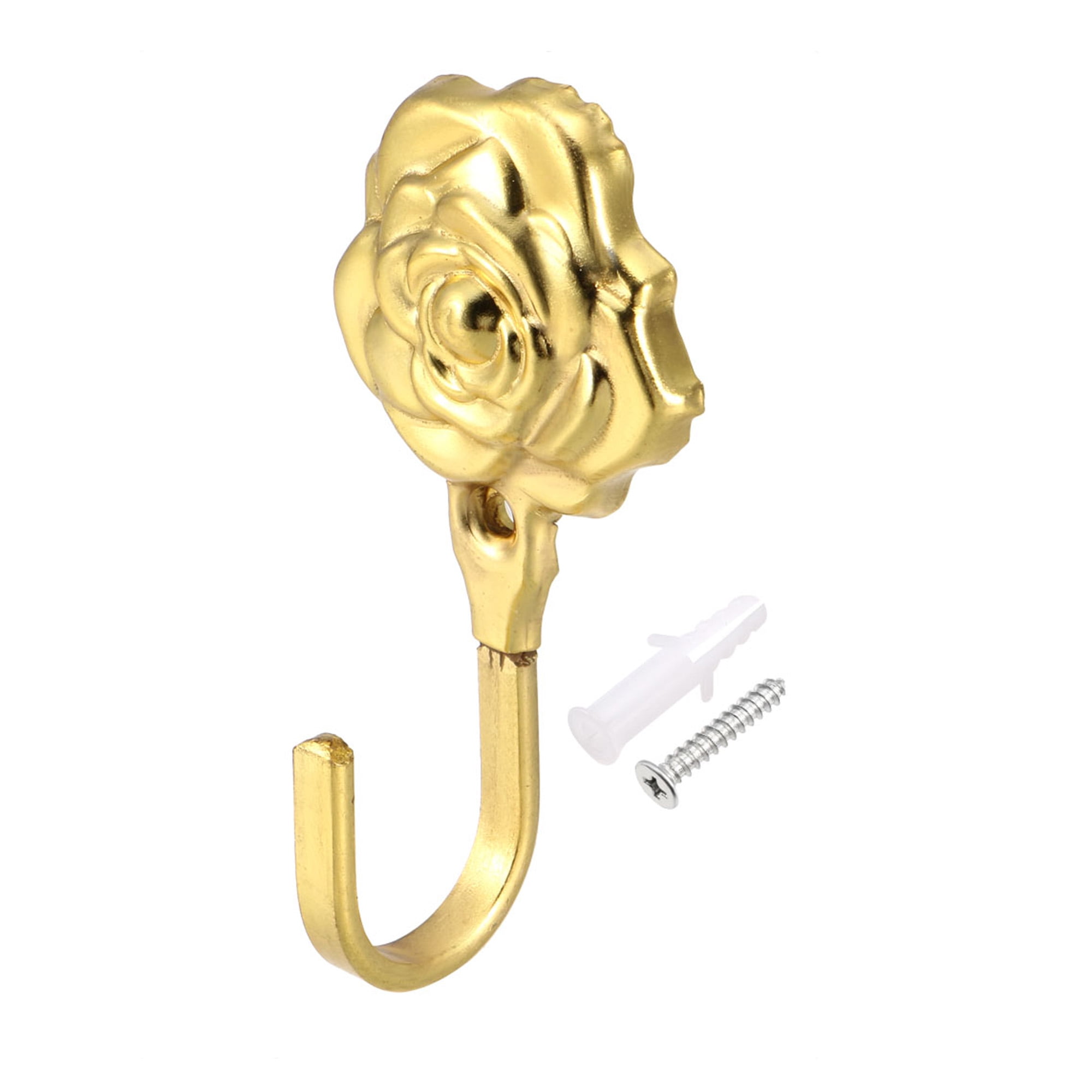 Retro Curtain Drapery Holdback Wall Mounted Hook for Window Gold 47mm X