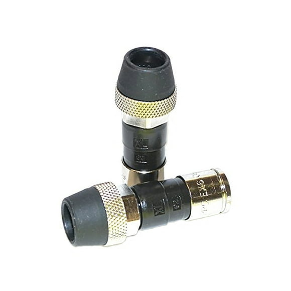 Conectores de compresión coaxial C.P. Company PPC EX6XLWS AquaTight RG6 bolsas Qty-15 de 50 piezas