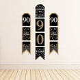 thumbnail image 3 of Big Dot of Happiness Adult 90th Birthday - Gold - Hanging Vertical Paper Door Banners - Birthday Party Wall Decoration Kit - Indoor Door Decor, 3 of 7