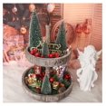 thumbnail image 4 of Mini Christmas Tree, Small Pine Tree with Wooden Bases for Xmas Holiday Party Home Tree Decor (Green 4pcs), 4 of 9