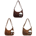 thumbnail image 1 of Bolso Tipo Media Ante para Mujer Con Correa Ajustable Hobo (café), 1 of 9
