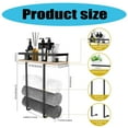 thumbnail image 5 of AOOOWER Decorative Wood Towel Rack Wall Mounted Organizers With Metal Basket Sturdy Frame for Portable Bathrooms Storage, 5 of 8